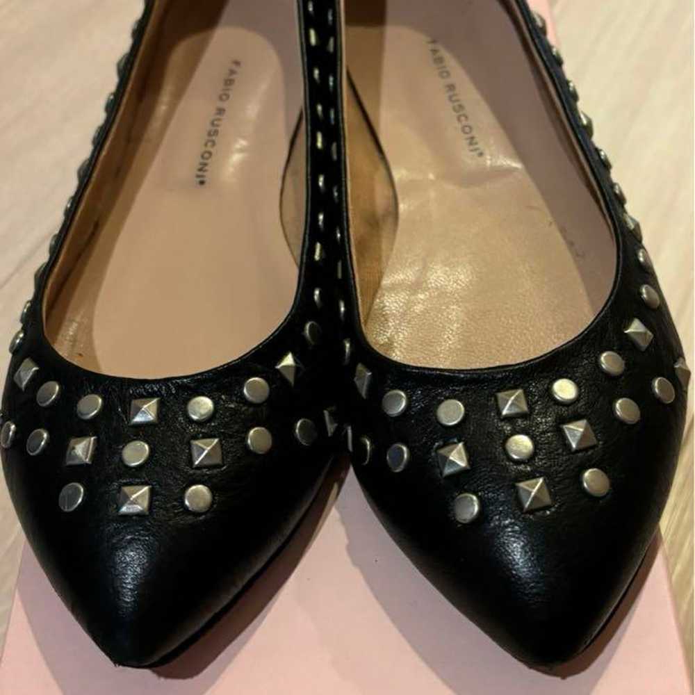 Fabio Rusconi Black Pumps Low Heel Studs Free Shi… - image 2