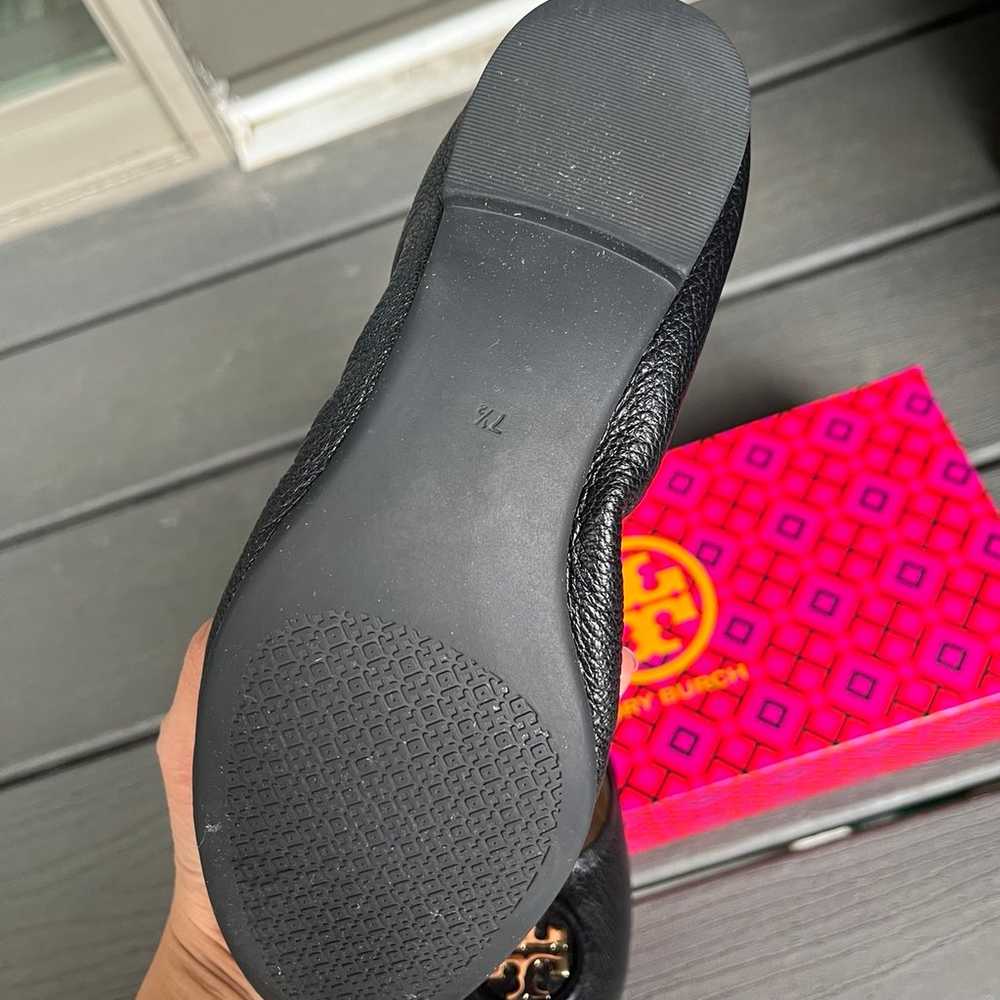 Tory Burch Nappa Leather Allie Black Flat Ballets… - image 9