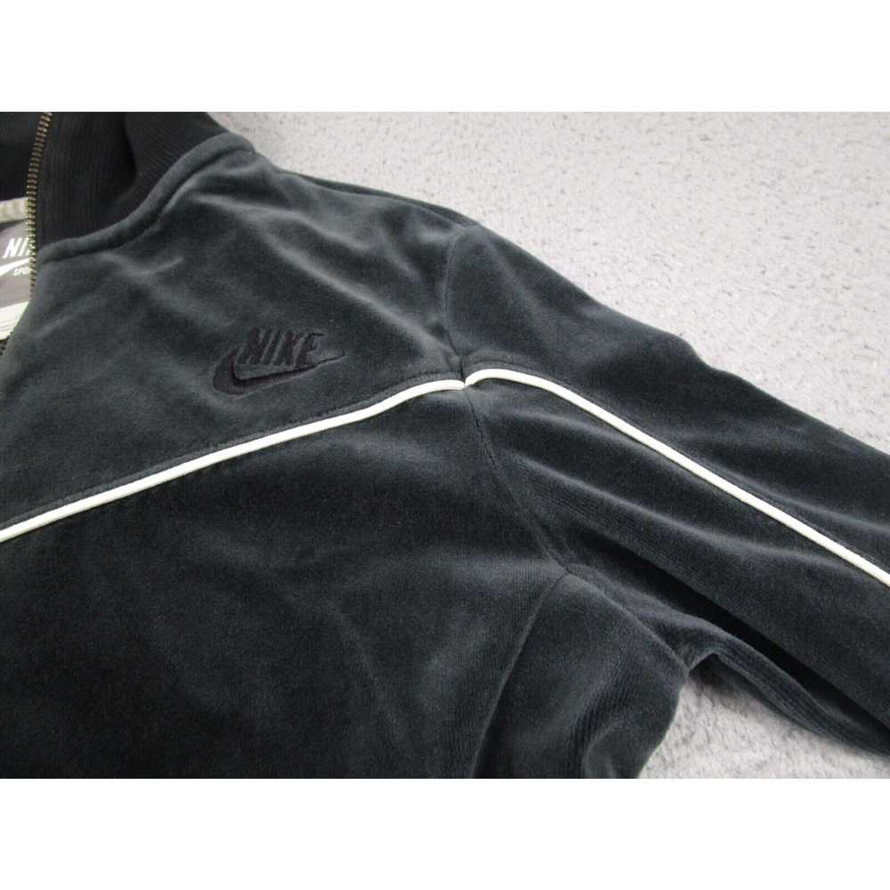 Nike Nike Jacket Womens Large Black Velvet Y2K Fu… - image 2