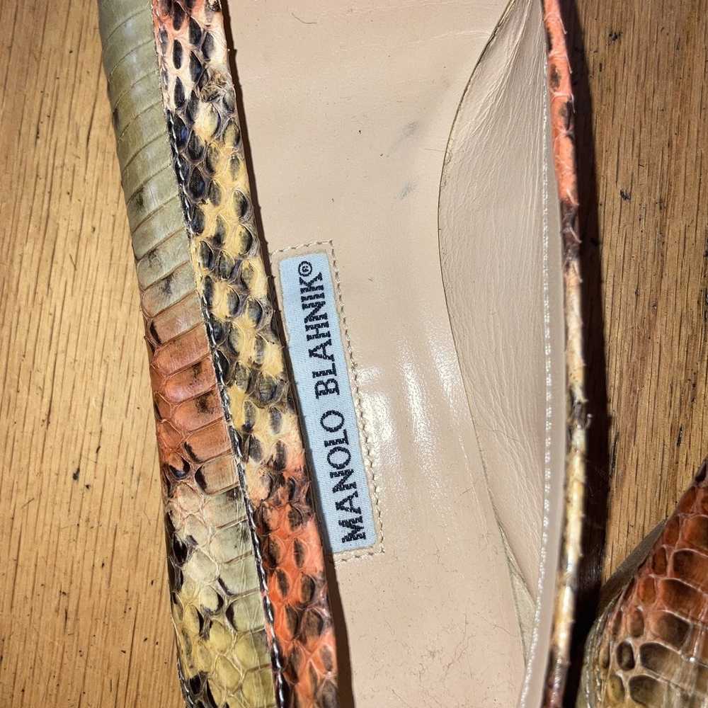 Manola Blahnek Reptile shoes Sz 39 - image 3