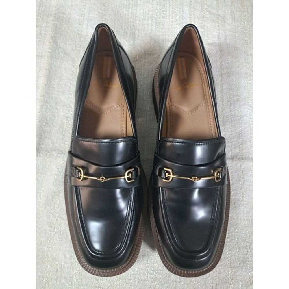 SAM EDELMAN Loafers Size 10 Black Leather Platfor… - image 10