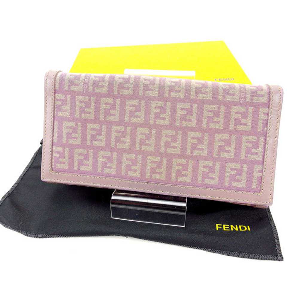 Fendi Long Wallet Zucchino Purple Beige M1243S _7… - image 1