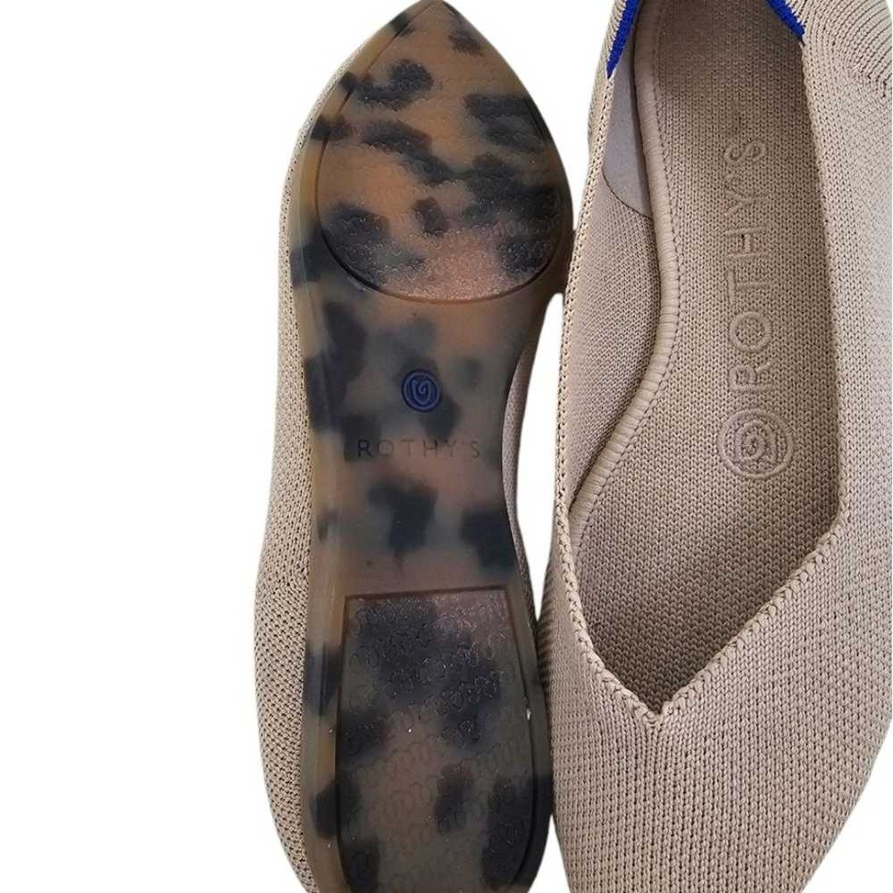 Rothys The Point Tortoise Shell Beige Cream Size 5 - image 6