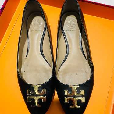 Tory Burch Black Leather Flats