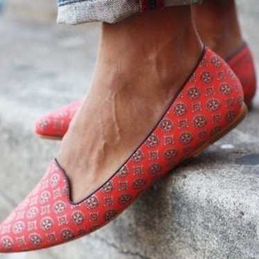 Joie Daydreaming Print Red / Orange Loafers Size 3