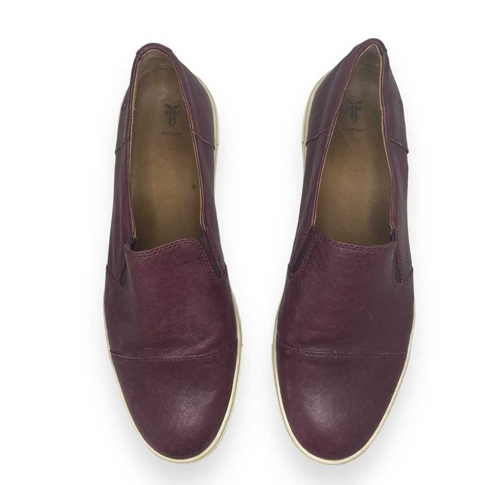 Frye Gemma Slip On Sneaker Burgundy Leather - image 2