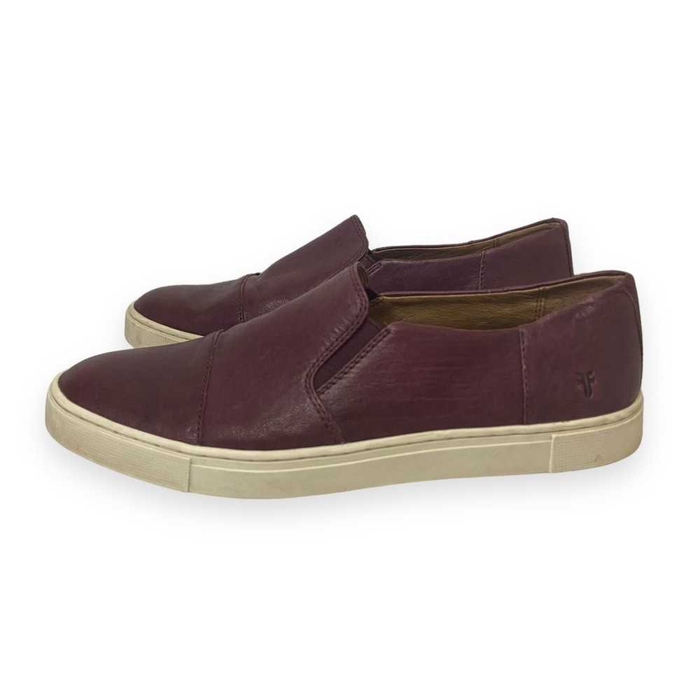 Frye Gemma Slip On Sneaker Burgundy Leather - image 3