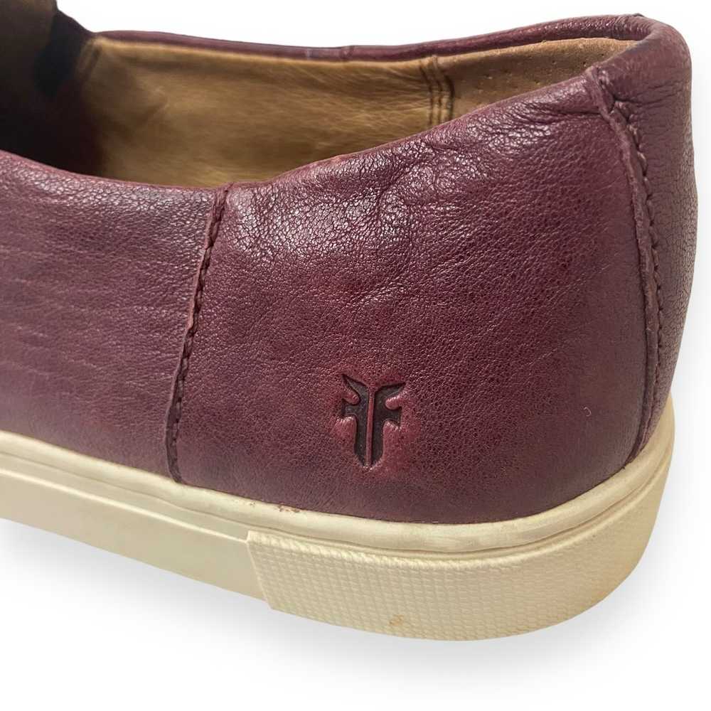 Frye Gemma Slip On Sneaker Burgundy Leather - image 4