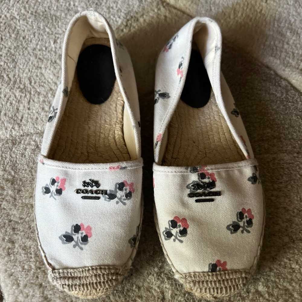 Coach Espadrille Flats with silver emblem - image 1