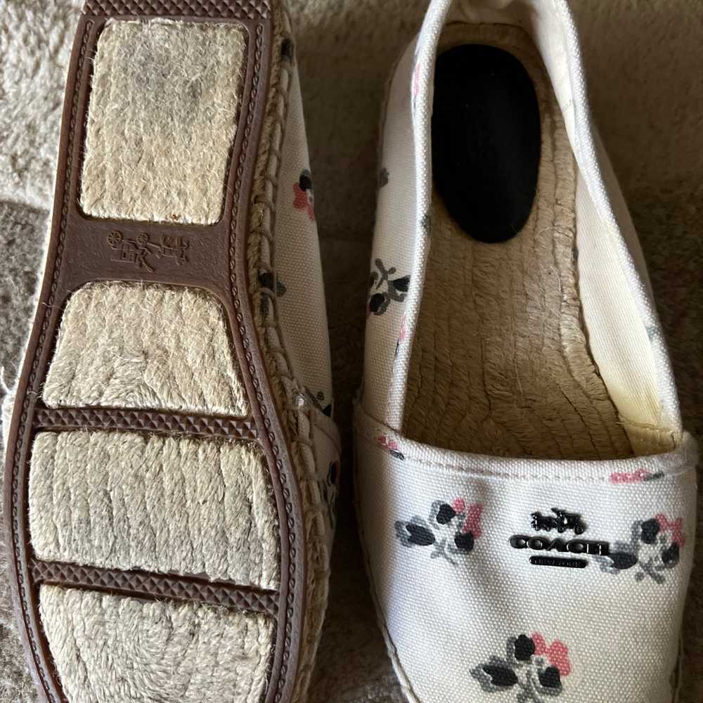 Coach Espadrille Flats with silver emblem - image 3