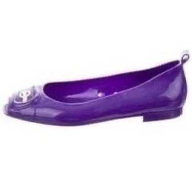 FENDI Purple Peep Toe Ballet Flats Size 5 - image 1