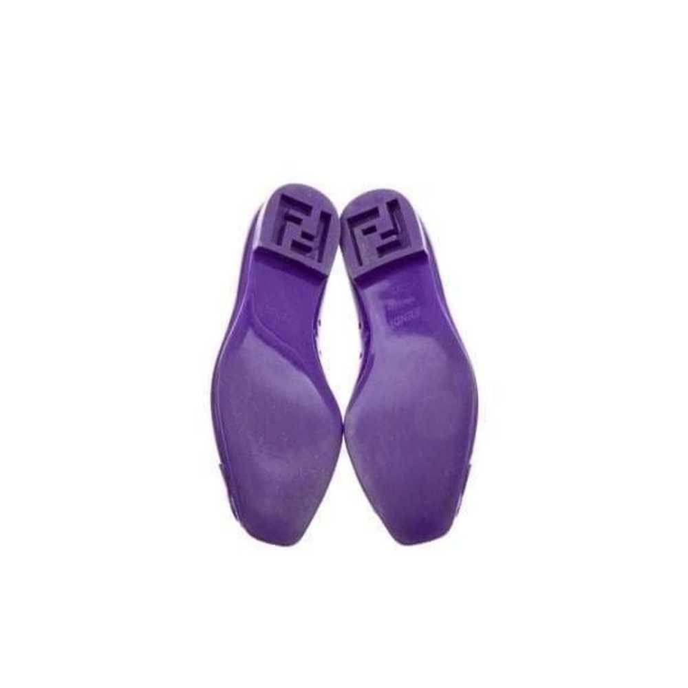 FENDI Purple Peep Toe Ballet Flats Size 5 - image 5