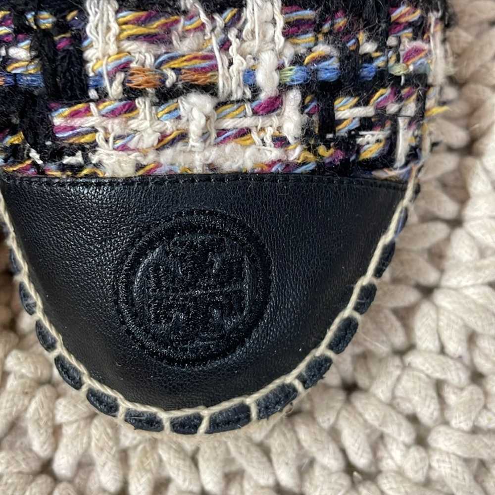 Tory Burch tweed color block slide on espadrilles… - image 3