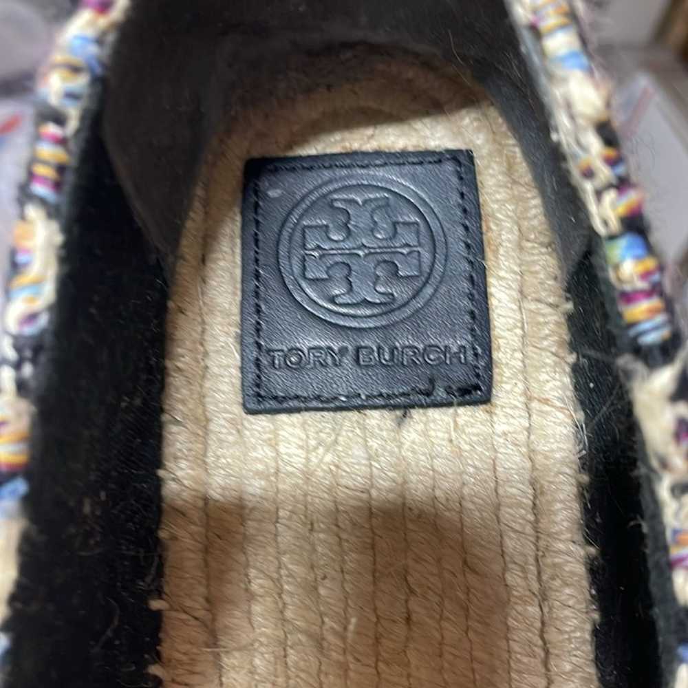 Tory Burch tweed color block slide on espadrilles… - image 5