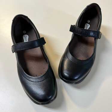 JOYA Ortholite Black Leather Flat Mary Jane Women… - image 1