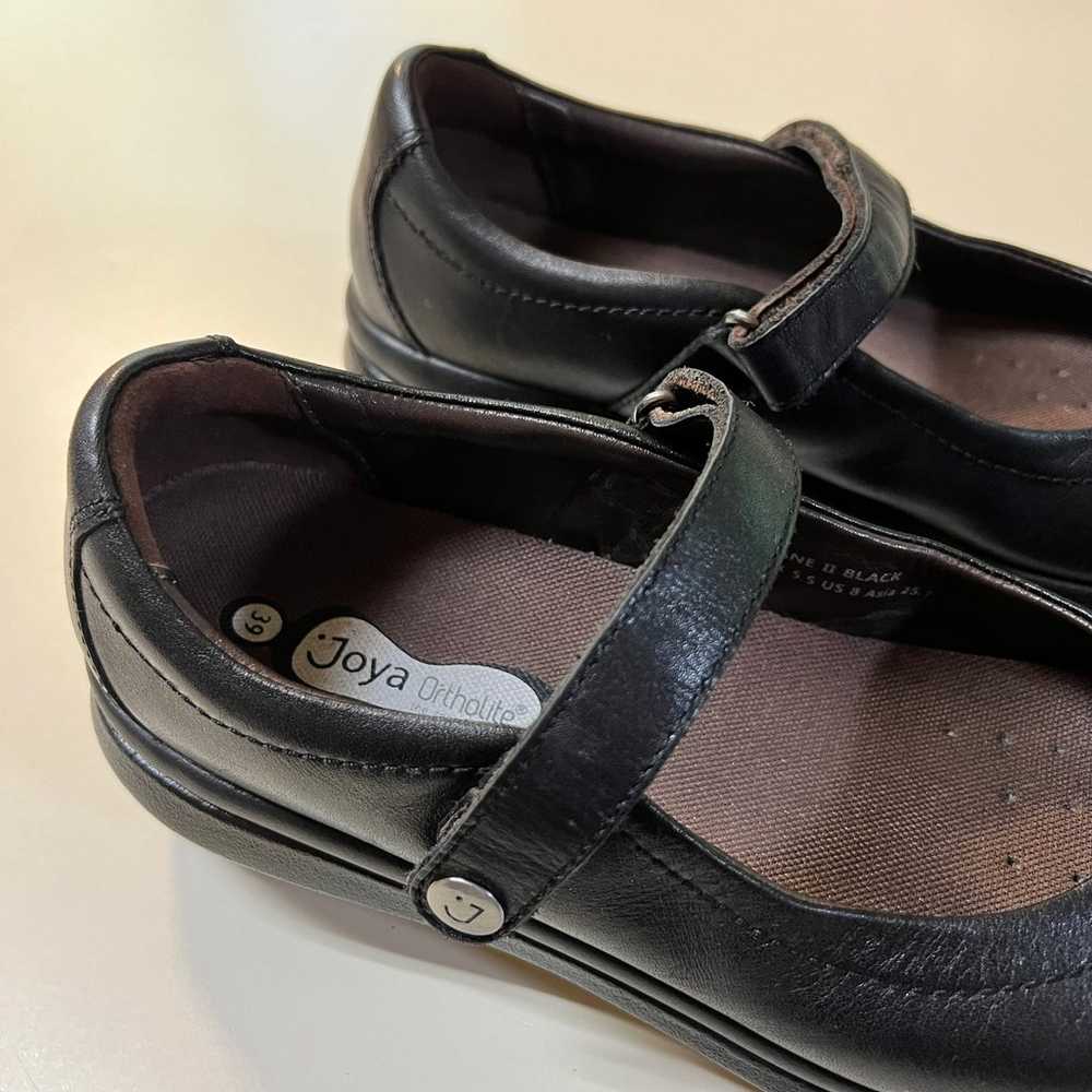 JOYA Ortholite Black Leather Flat Mary Jane Women… - image 3