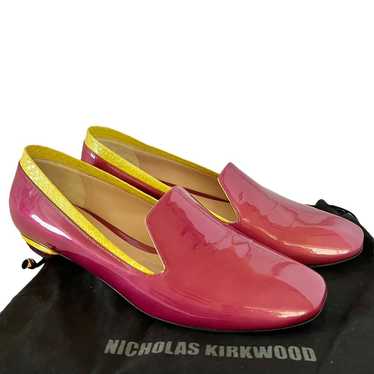 Nicholas Kirkwood Patent Leather Snake Trim Smoki… - image 1