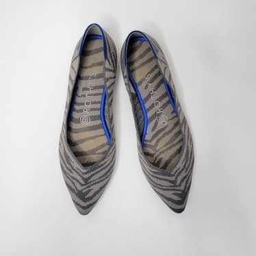 Rothy's Gray The Pointed Flats - Zebra Print - image 1