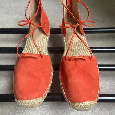 EILEEN FISHER Women Lace Up Leather Espadrilles - 