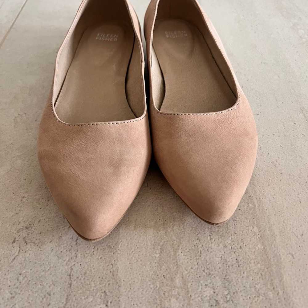 Eileen Fisher Jil Easy Nubuck Ballet Flats Size 8… - image 3