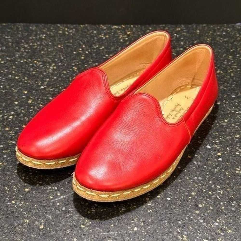 Denizomo Charleston Silvia Red Handmade Loafers - image 1