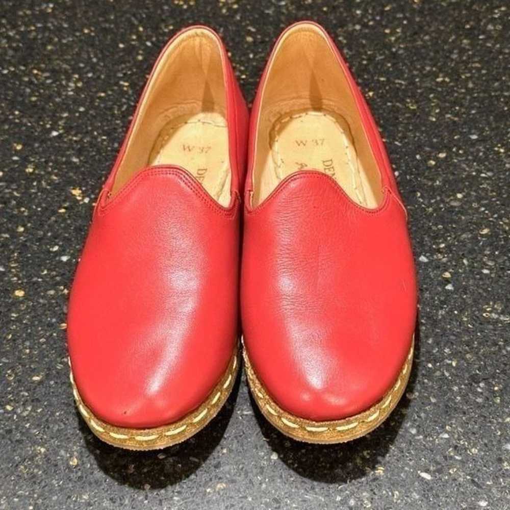 Denizomo Charleston Silvia Red Handmade Loafers - image 5