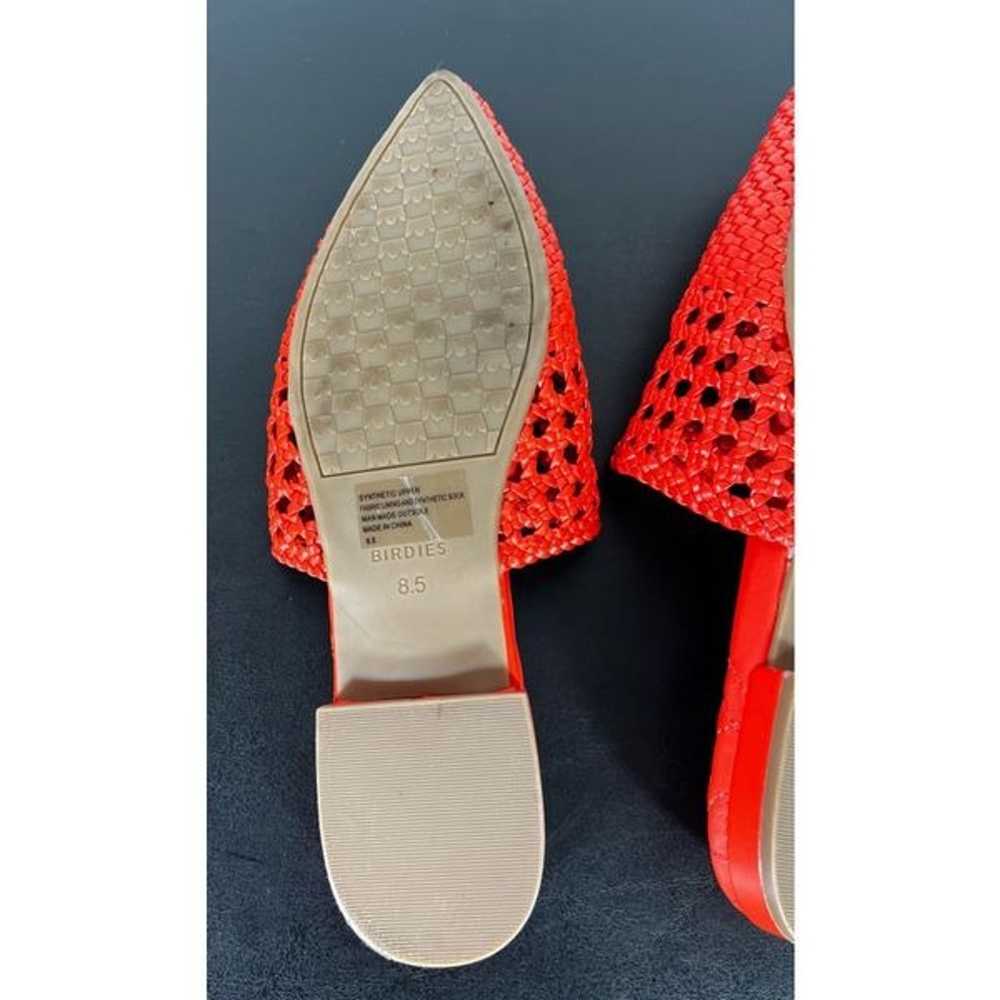 Birdies The Dove Woven Pointed Toe Coral Flat Mul… - image 9