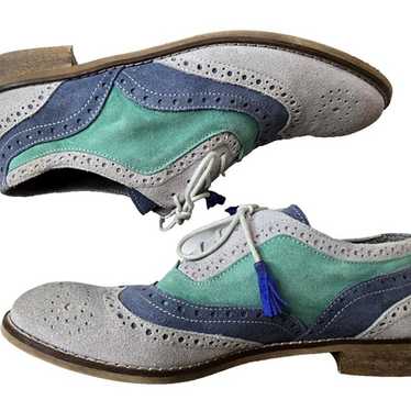 Girotti Italy Multi Color Suede Leather Oxford Sho