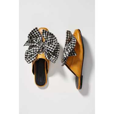 Freda Salvador 6 Ono Slides Gingham Tie Bow Mules 