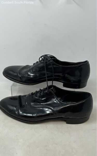 Brooks Brothers Mens Black Leather Lace-Up Oxford 