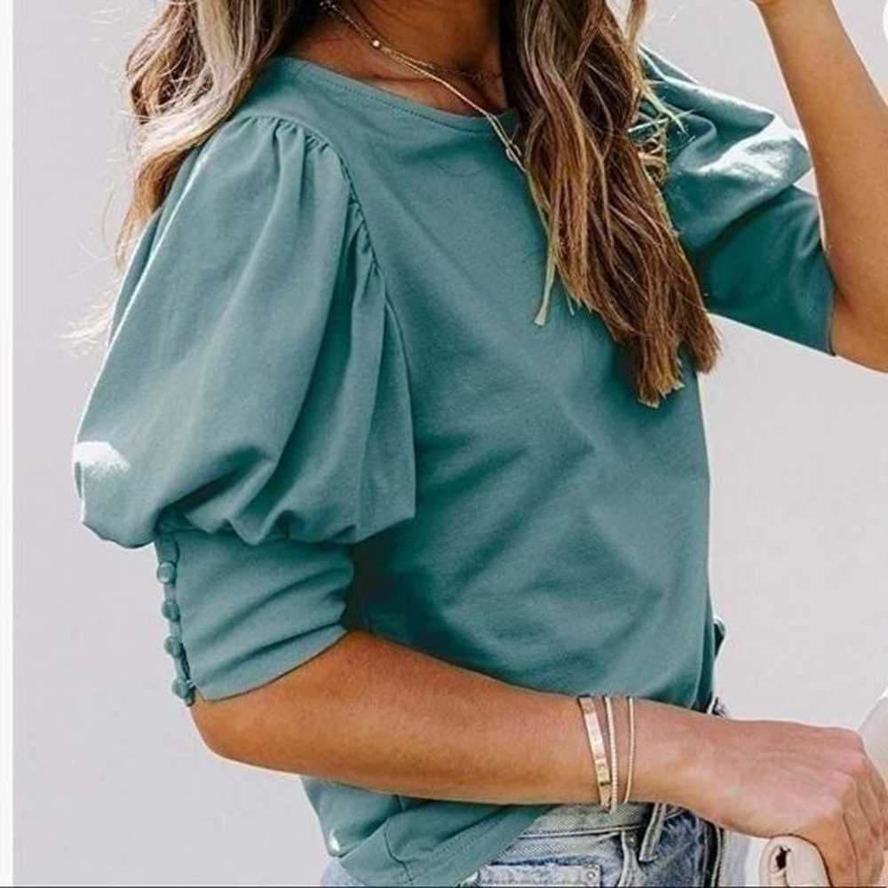 NEW Puff Sleeve Loose Blouses T Shirt. - image 3