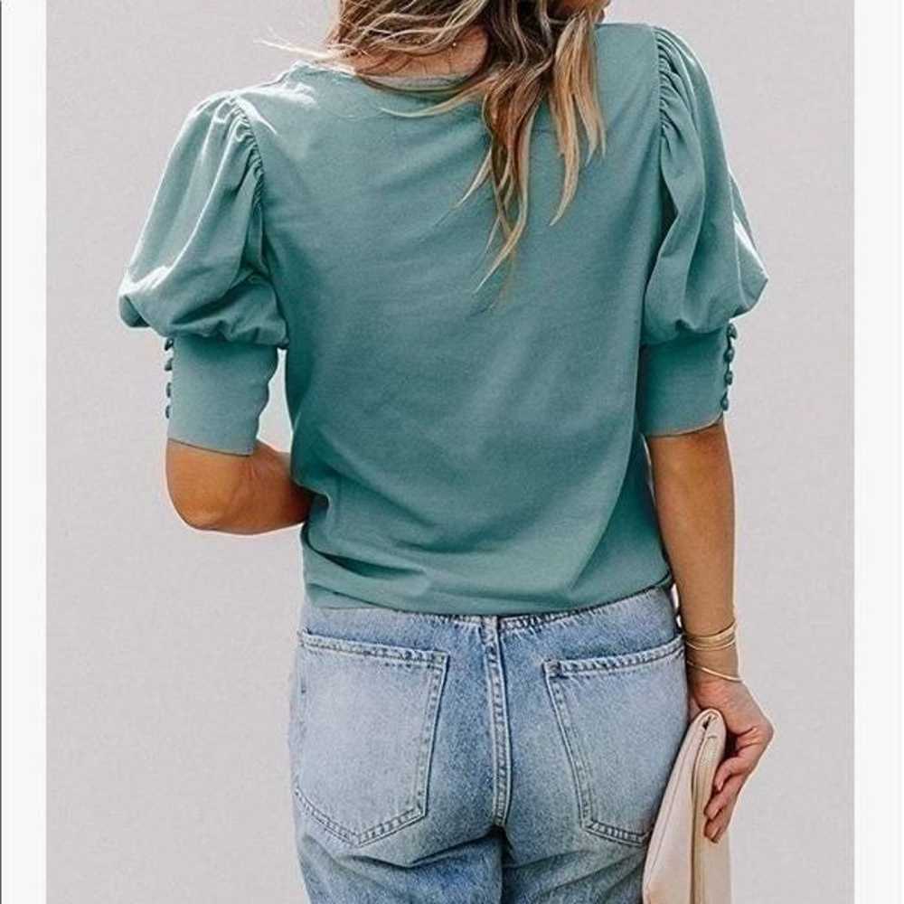 NEW Puff Sleeve Loose Blouses T Shirt. - image 4