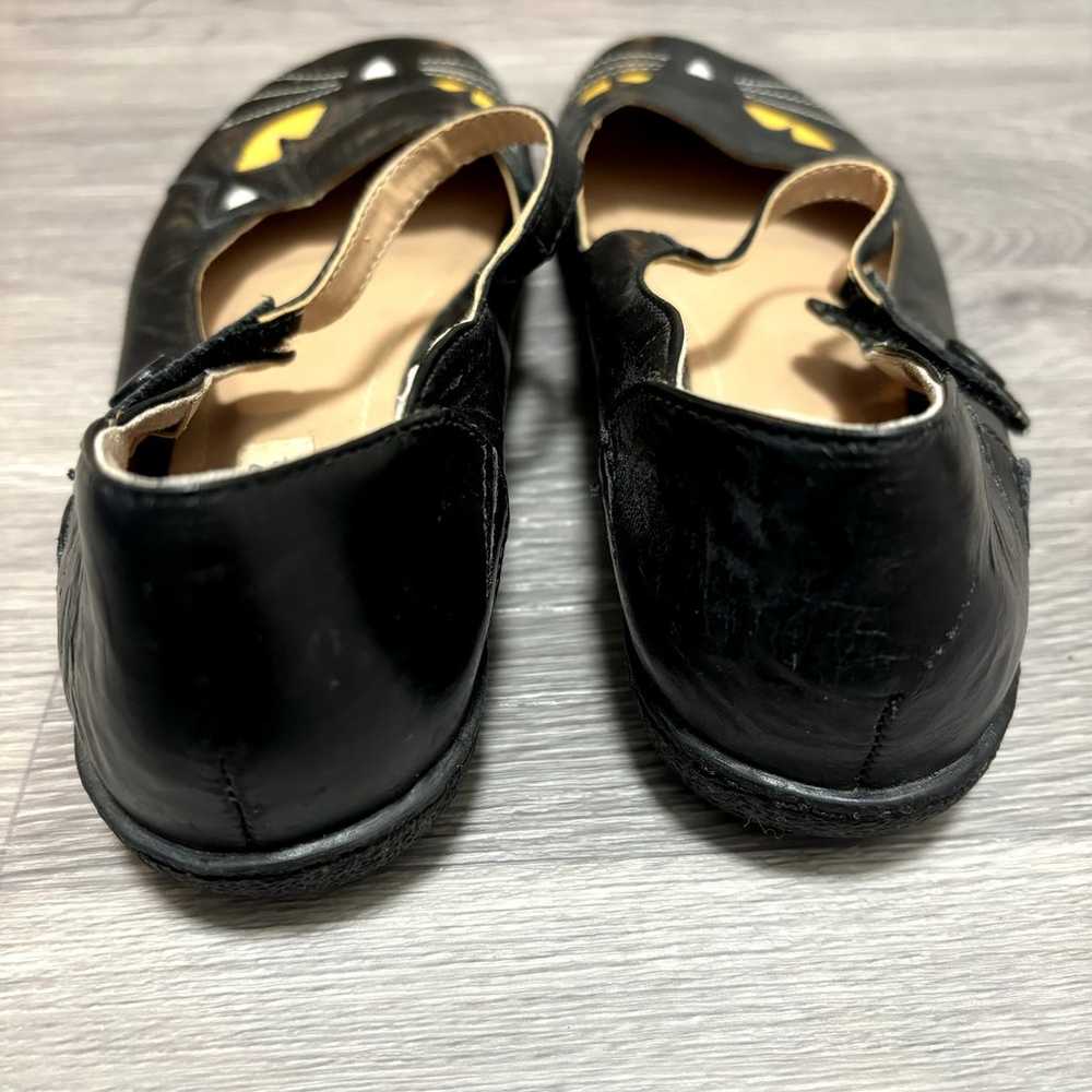 ZPZ Black Cat Women's Leather Flats Shoes Size 8 … - image 3