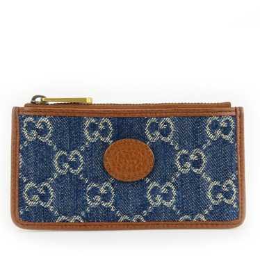 Gucci Gucci Wallet/Coin Case 697717 GG Denim Navy… - image 1