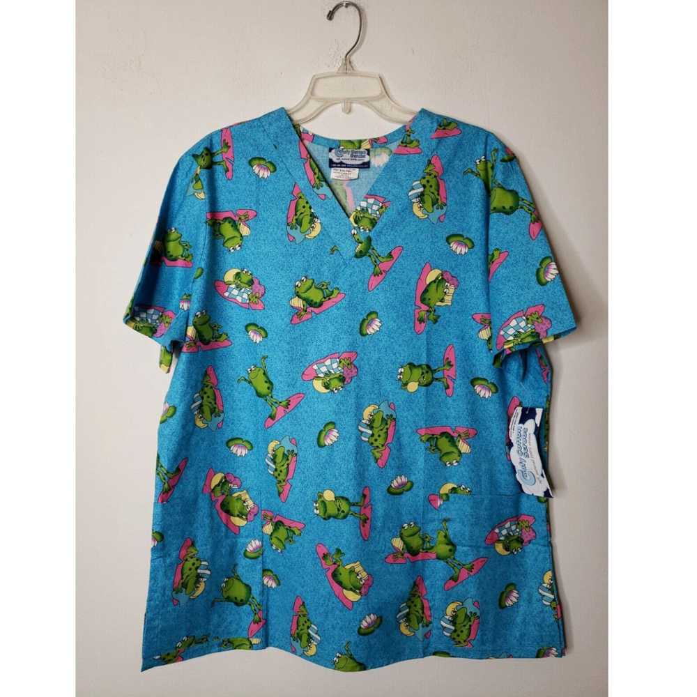 Vintage Comfy Cotton Scrubs Women's Scrub Top Fro… - image 2