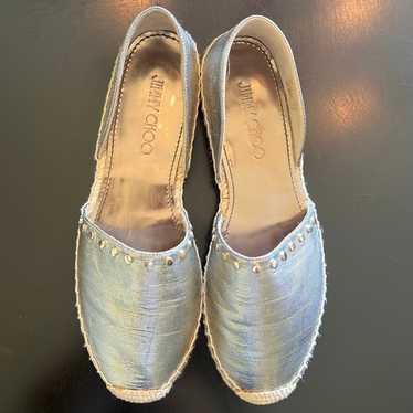 Jimmy Choo espadrilles, golden metallic, size 6.5