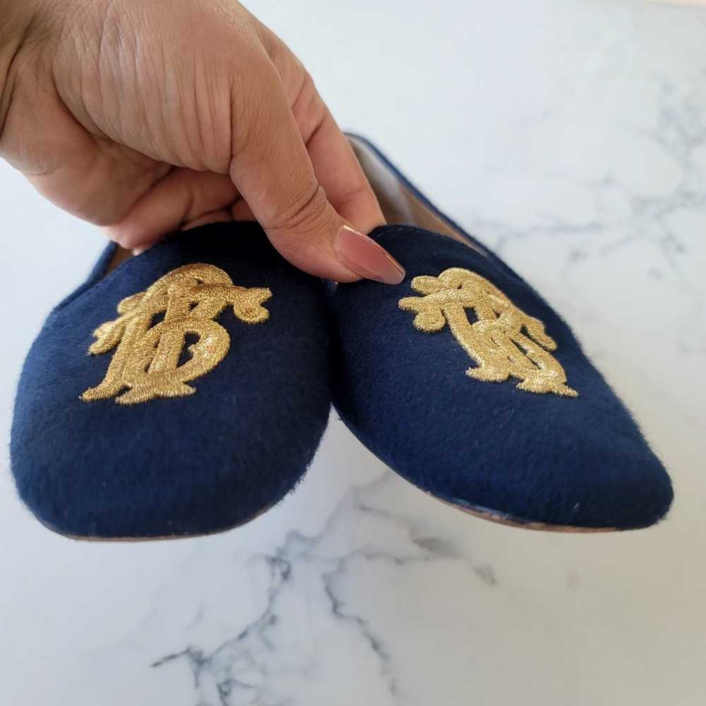 TORY BURCH Navy and Gold Antonia Monogram Loafer … - image 12