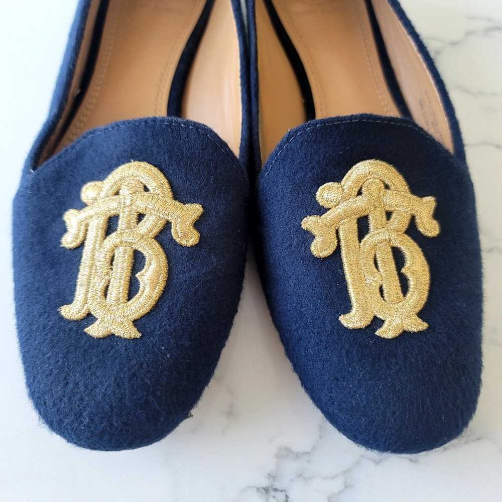 TORY BURCH Navy and Gold Antonia Monogram Loafer … - image 5