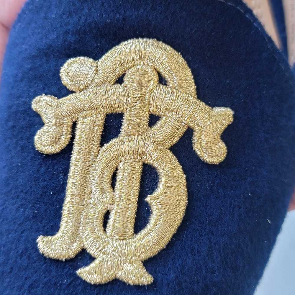 TORY BURCH Navy and Gold Antonia Monogram Loafer … - image 8