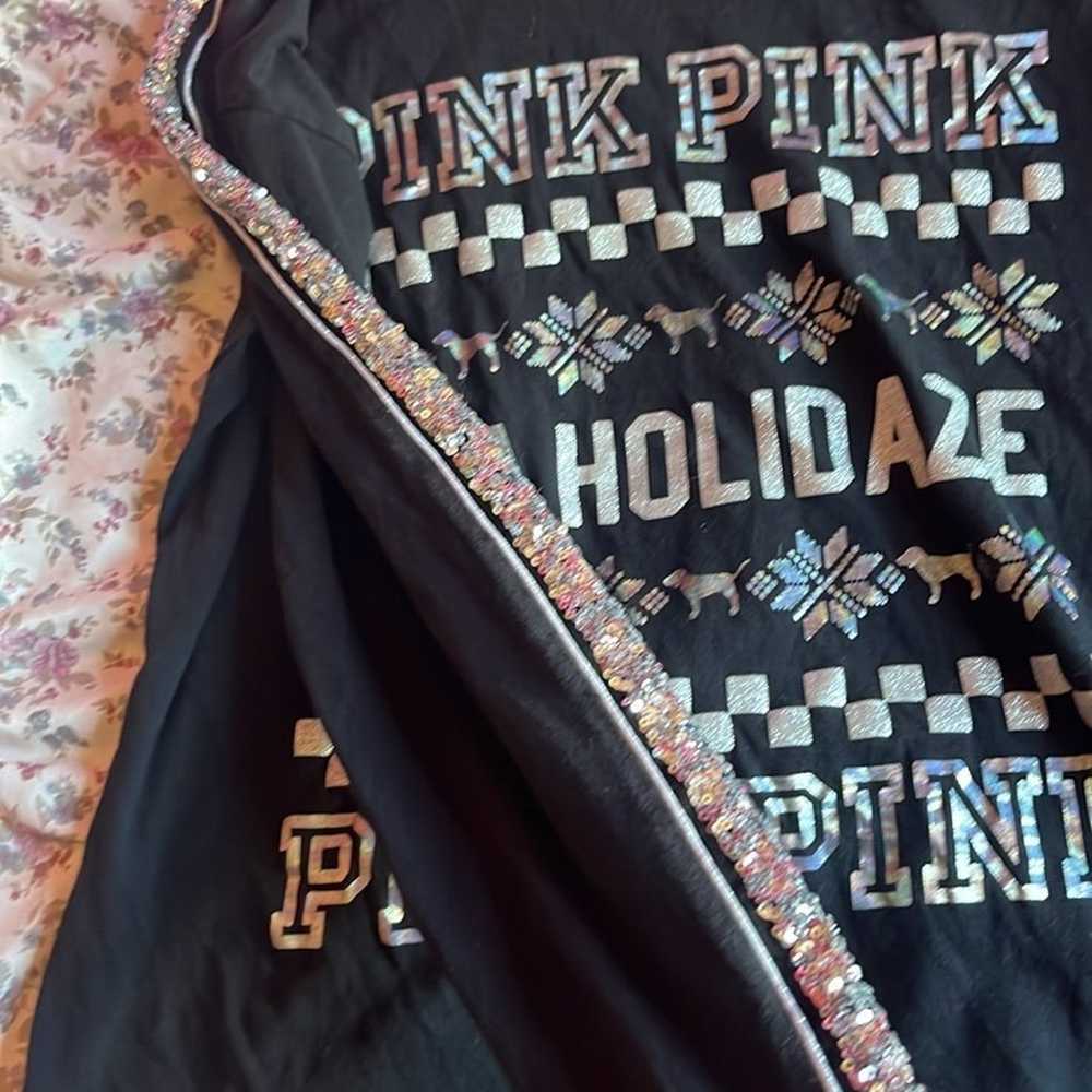 PINK VS christmas Sequin Top rare vintage - image 3