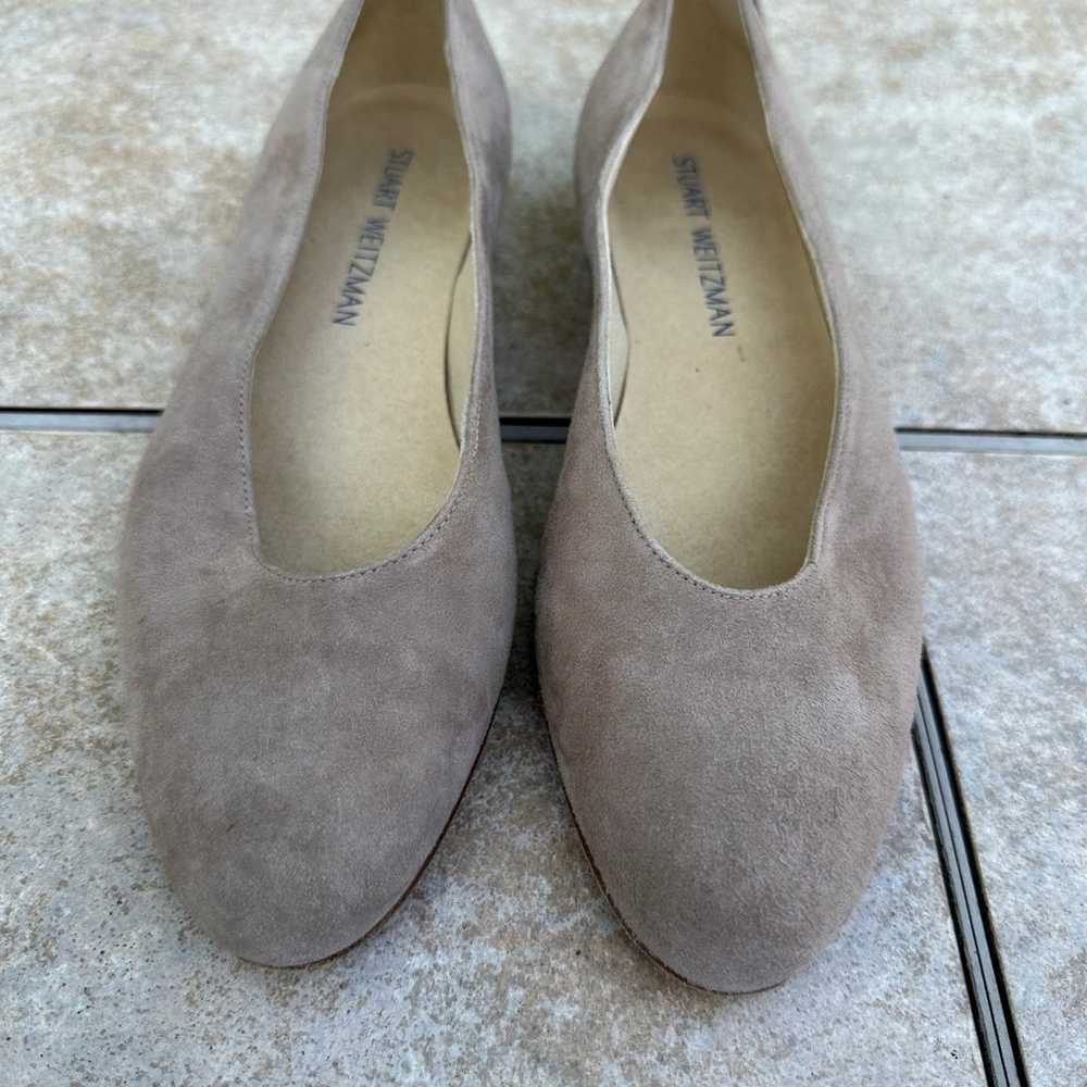 Stuart Weitzman Ballet Flat Leather Suede Women’s - image 12