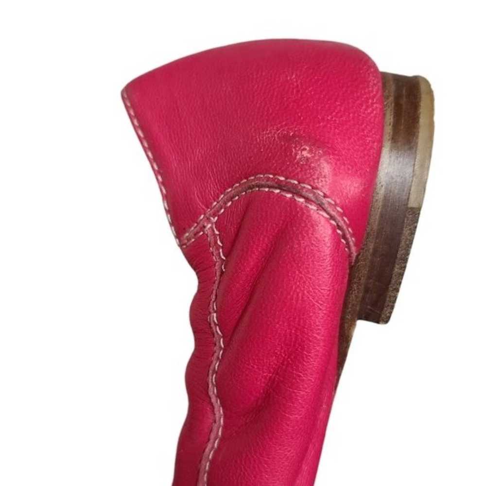 AGL Pink Snakeskin Cap Top Ballerina Flats 39.5 - image 10