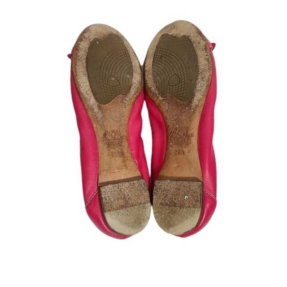 AGL Pink Snakeskin Cap Top Ballerina Flats 39.5 - image 11