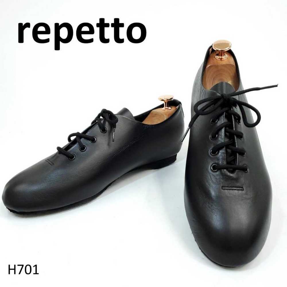 Repetto ✨ Jazz Ballet Shoes Lace-up Black Leather… - image 1