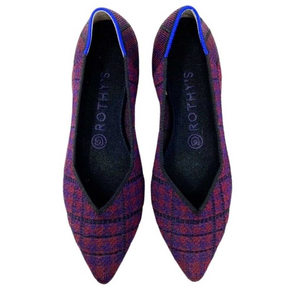 Rothy's | Cranberry Plaid Retired The Point Flats… - image 1