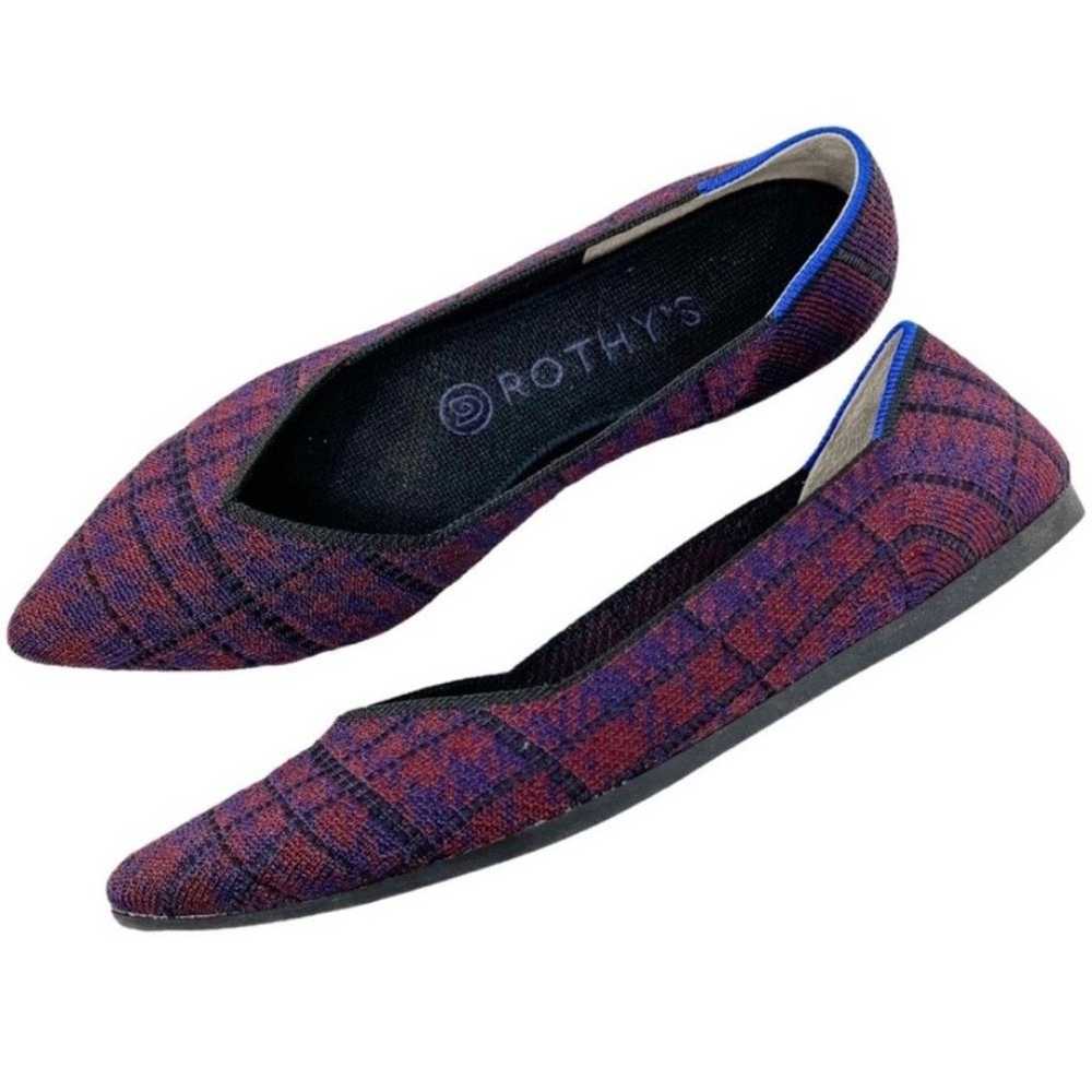 Rothy's | Cranberry Plaid Retired The Point Flats… - image 2