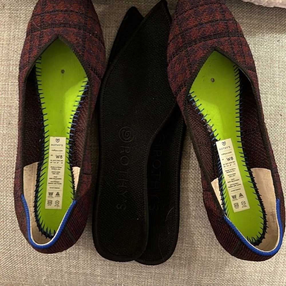 Rothy's | Cranberry Plaid Retired The Point Flats… - image 5