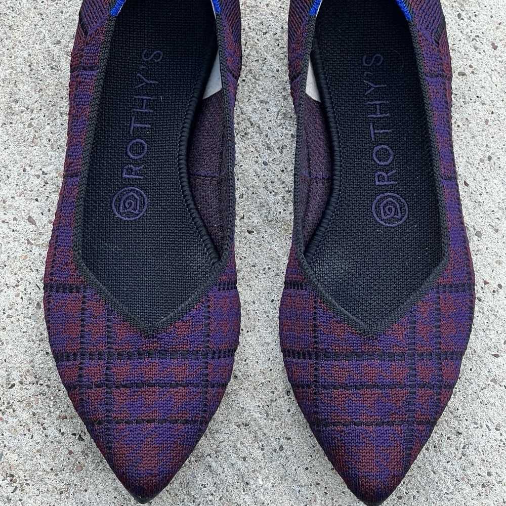 Rothy's | Cranberry Plaid Retired The Point Flats… - image 6