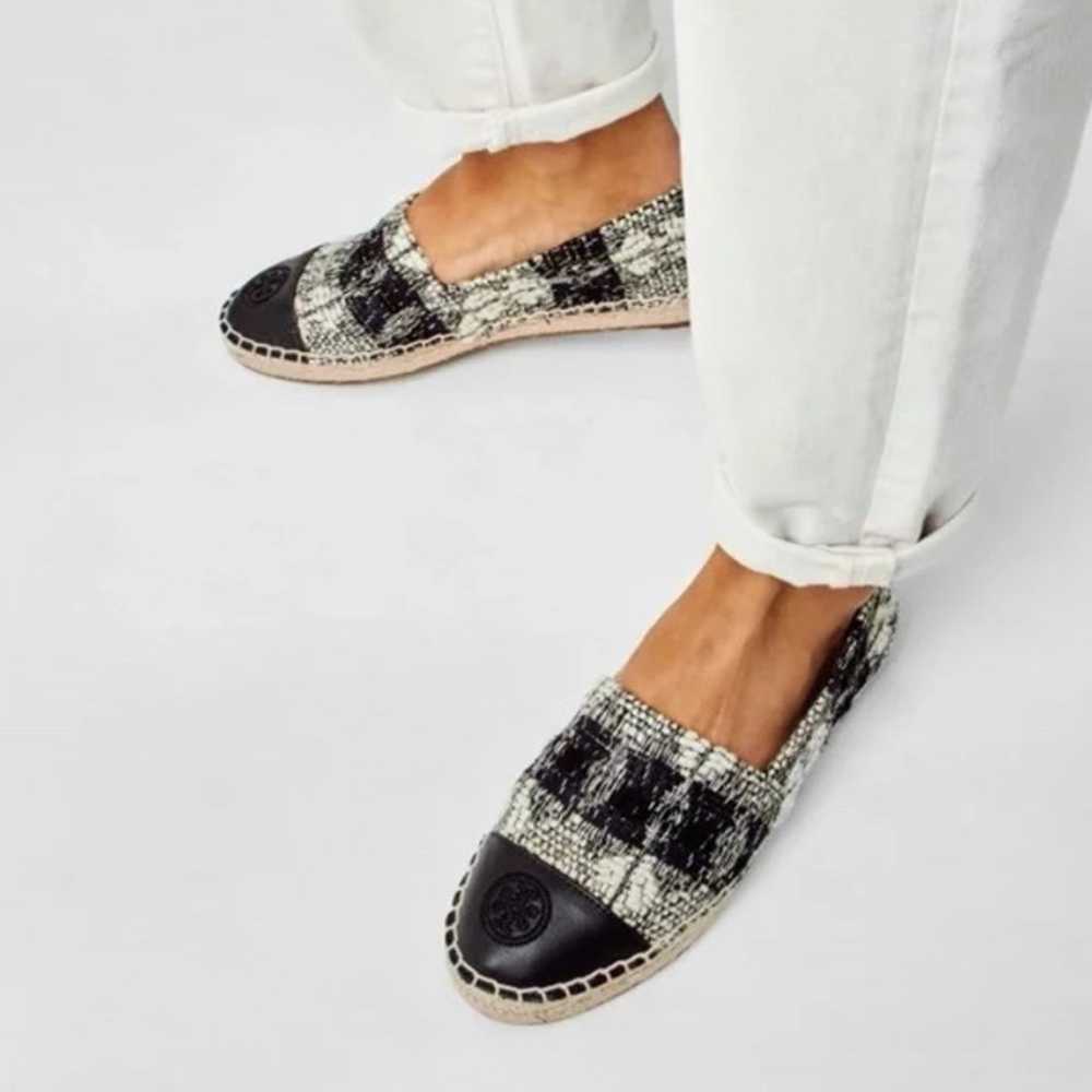 Tory Burch tweed color block espadrille shoes - image 2