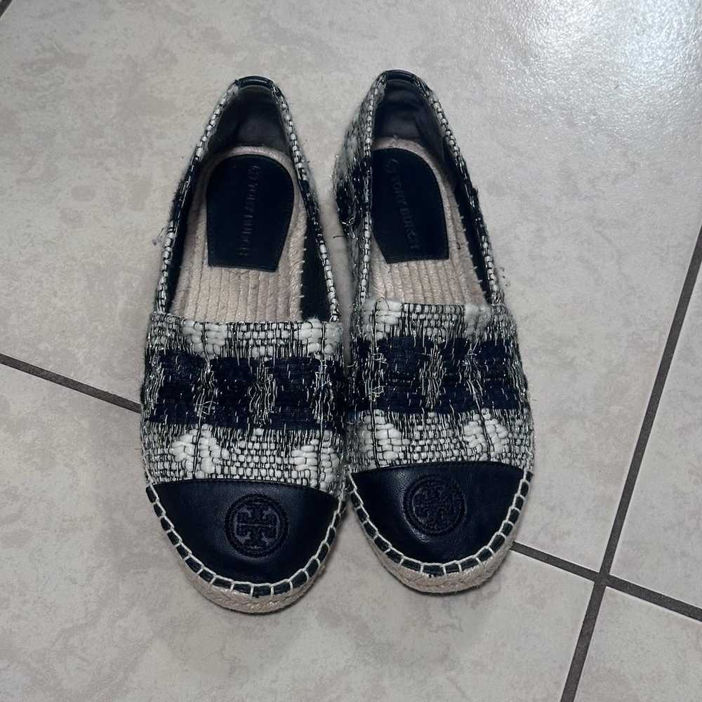 Tory Burch tweed color block espadrille shoes - image 4